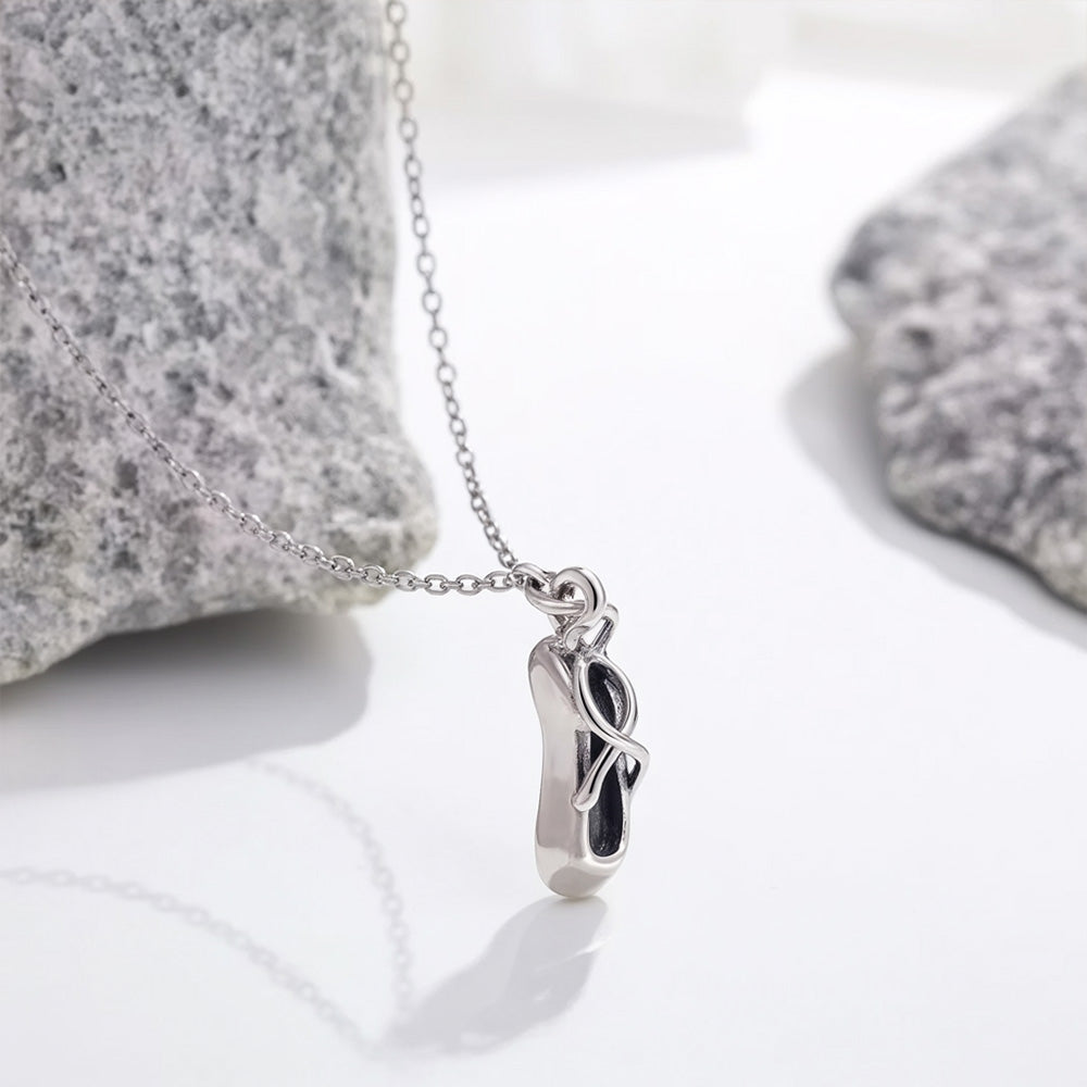 BalletGirl™: Scarpetta da Balletto Argento con dedica “A mia figlia”