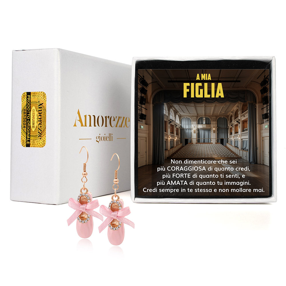 BalletGirl™: Scarpetta da Balletto Rosa con dedica “A mia figlia”