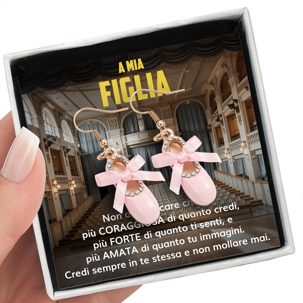 BalletGirl™: Scarpetta da Balletto Rosa con dedica “A mia figlia”