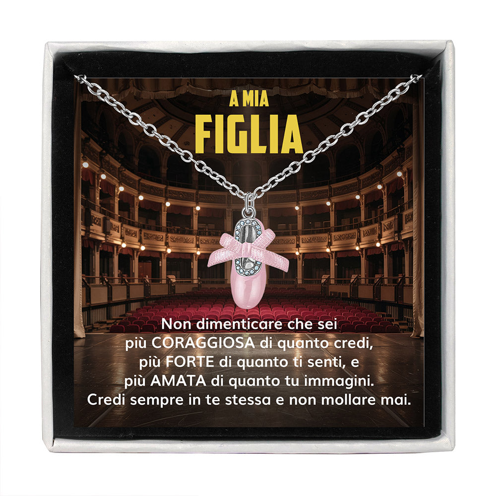 BalletGirl™: Scarpetta da Balletto Rosa con dedica “A mia figlia”