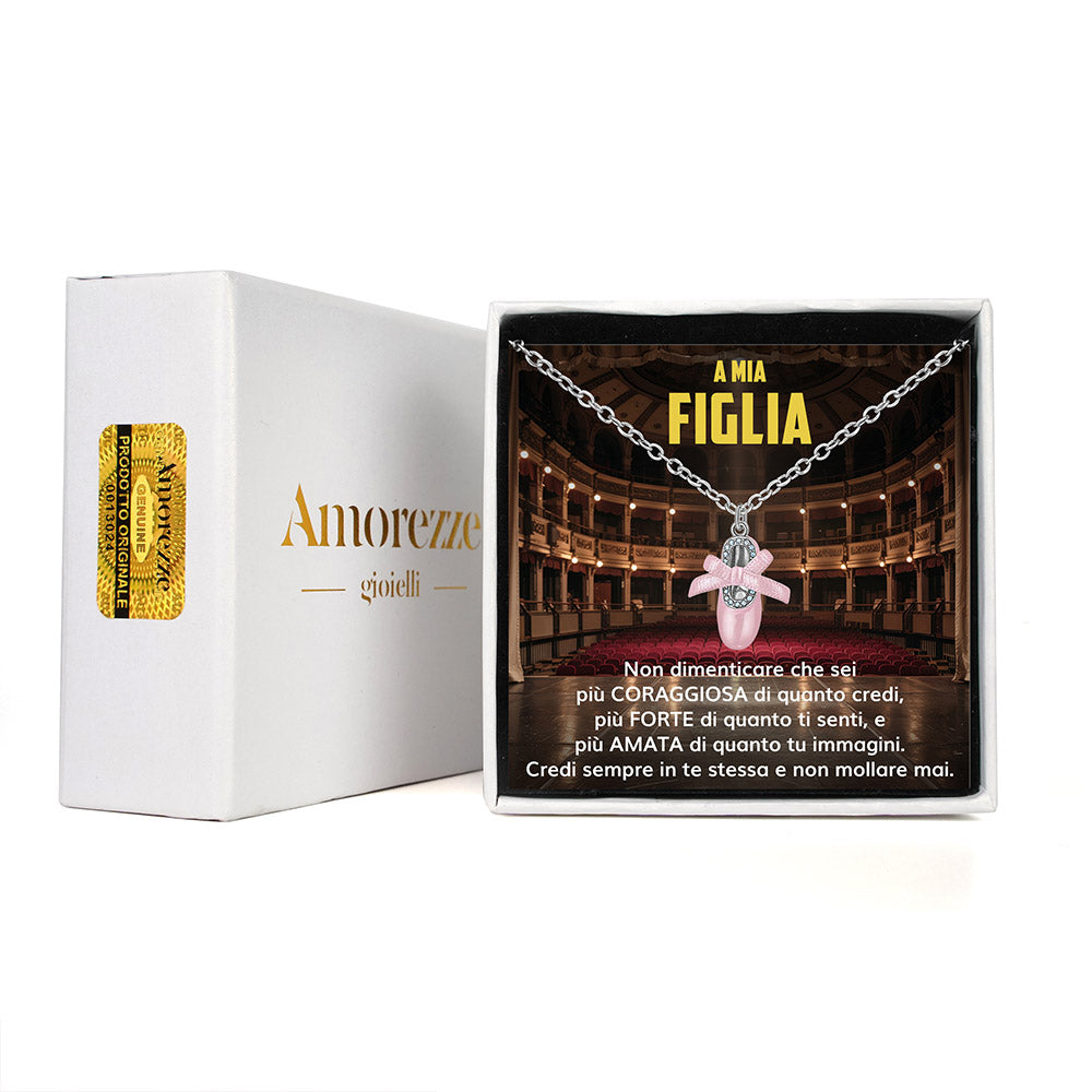 BalletGirl™: Scarpetta da Balletto Rosa con dedica “A mia figlia”