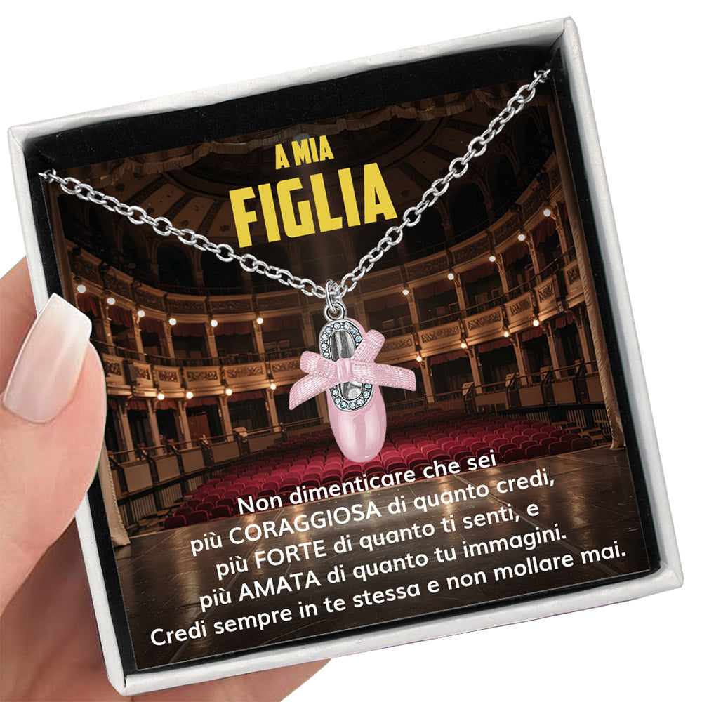 BalletGirl™: Scarpetta da Balletto Rosa con dedica “A mia figlia”