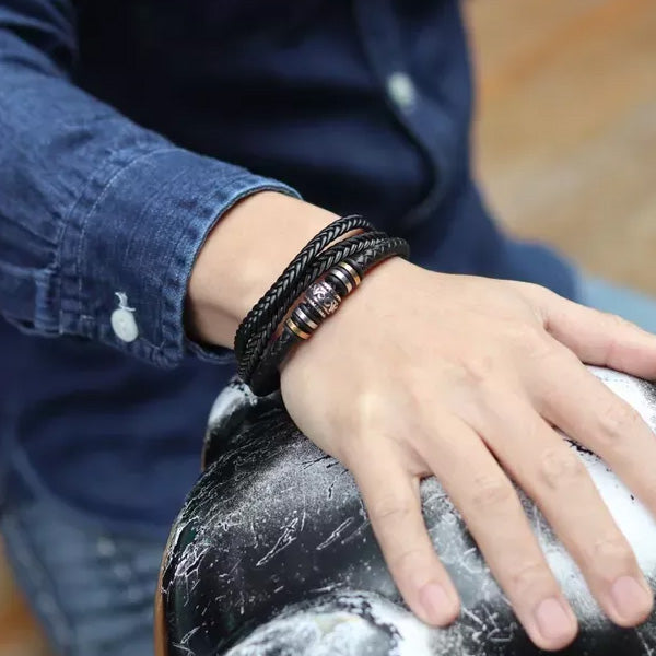 Bracciale in pelle "ti voglio bene per sempre" - Mamma e Figlio
