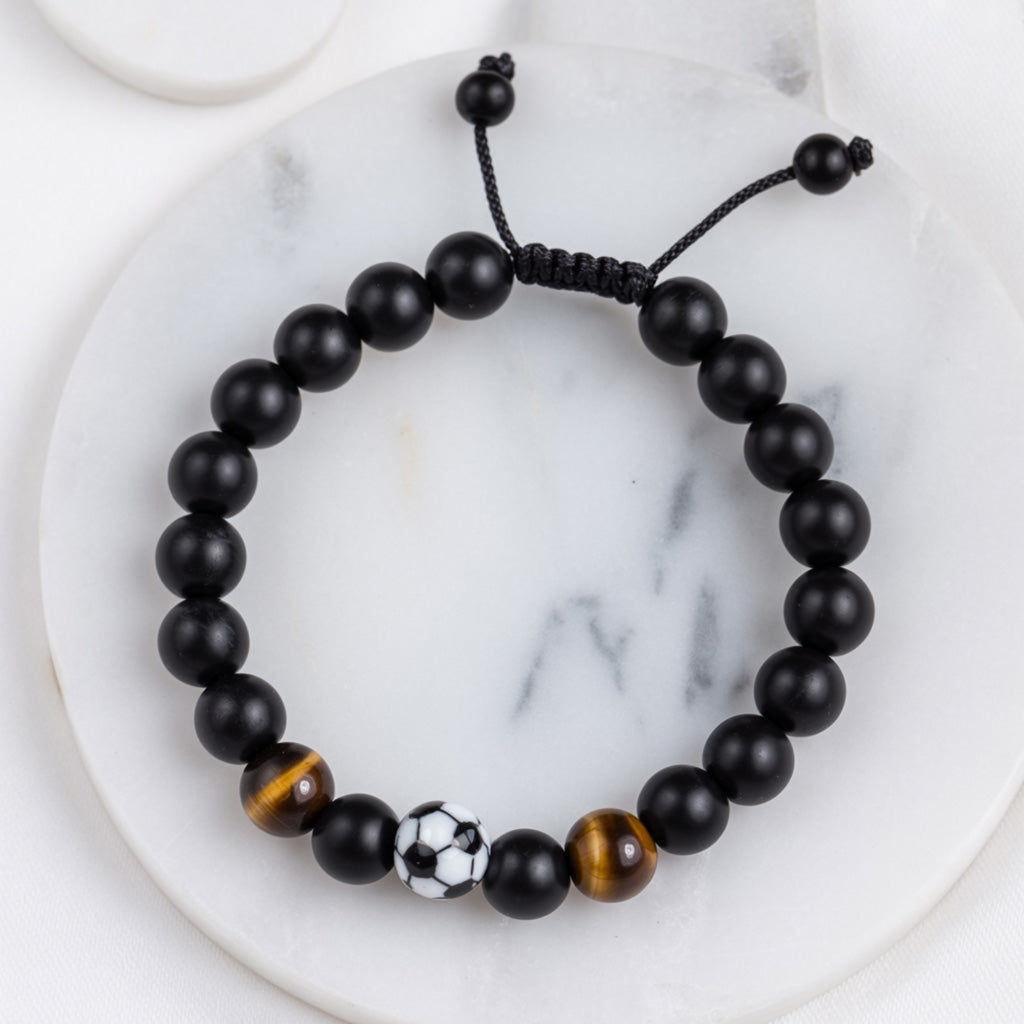 GoalGirl™ Bracciale regolabile pallone da Calcio con dedica "A mia figlia"