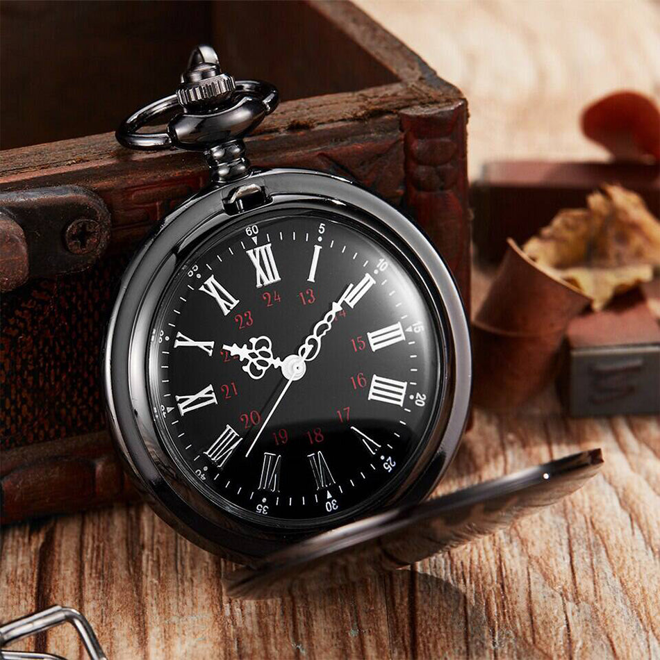 Orologio da taschino con dedica incisa "Alla mia nuora" - Nero