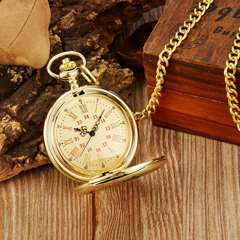 Orologio da taschino con dedica incisa "Al mio fidanzato" - Oro