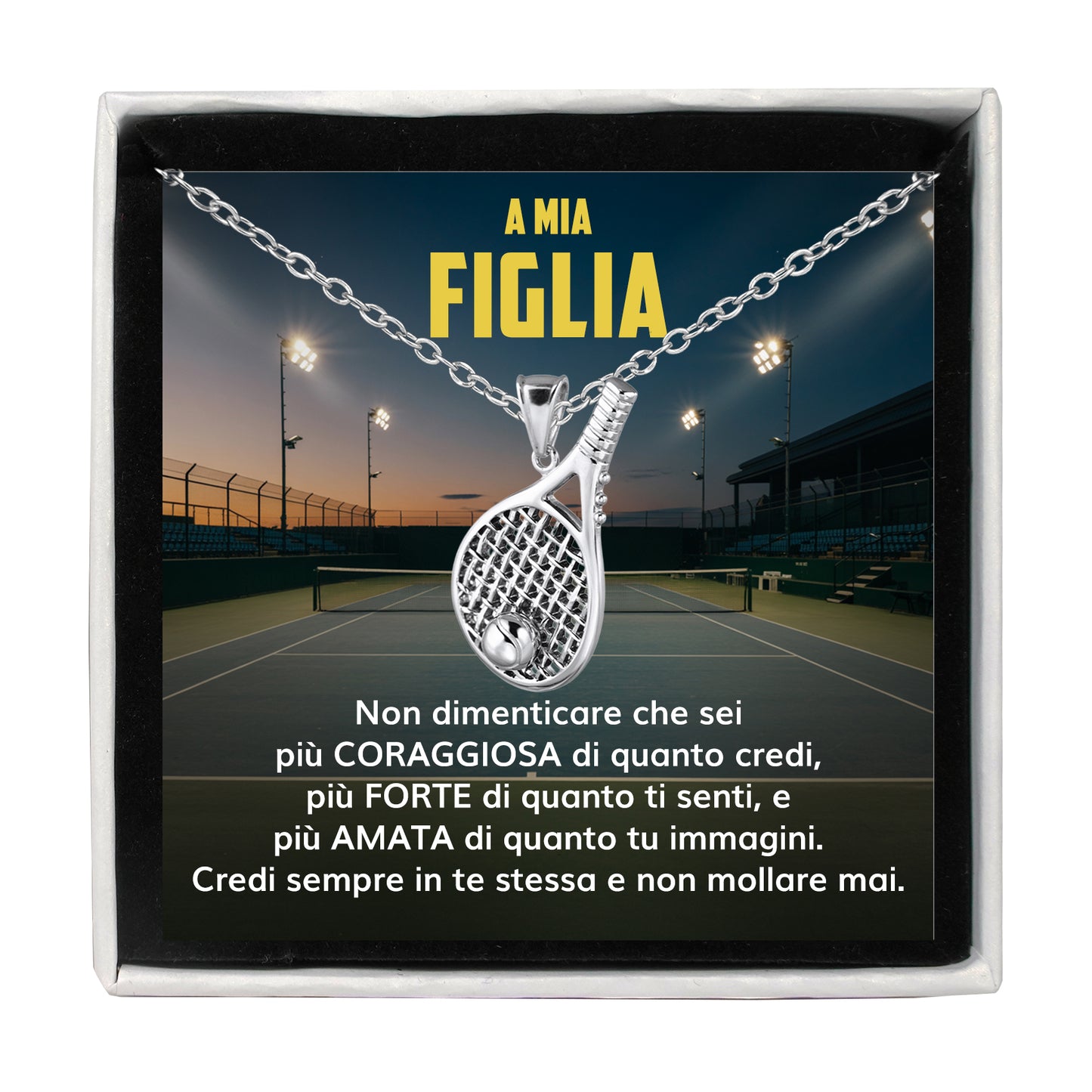 RacketGirl™: Racchetta da Tennis con dedica “A mia figlia”