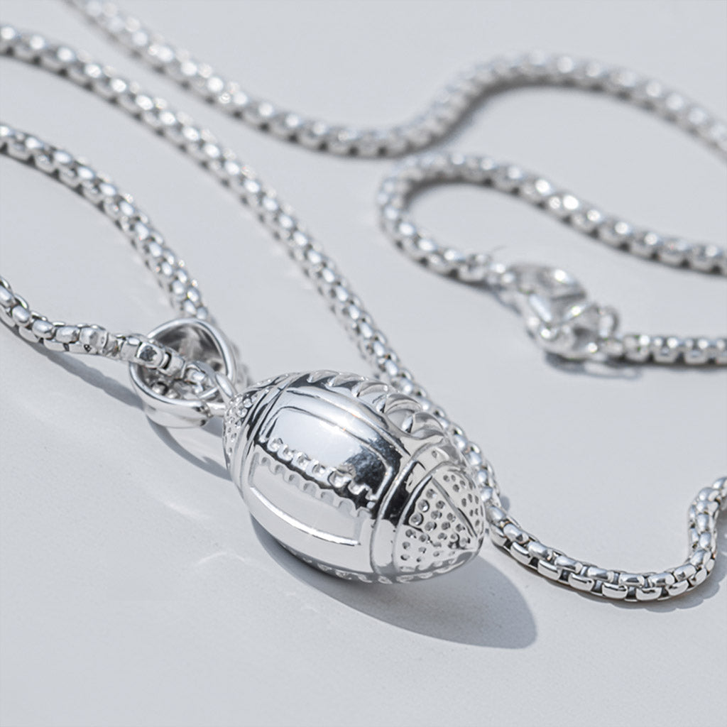 MetaBoy™ Collana pallone da Rugby con dedica "A mio figlio"