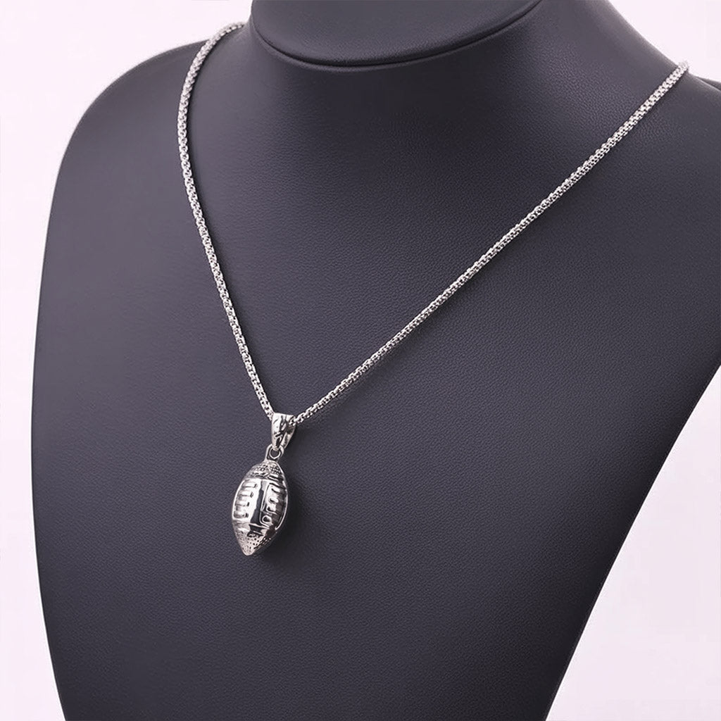 MetaBoy™ Collana pallone da Rugby con dedica "A mio figlio"