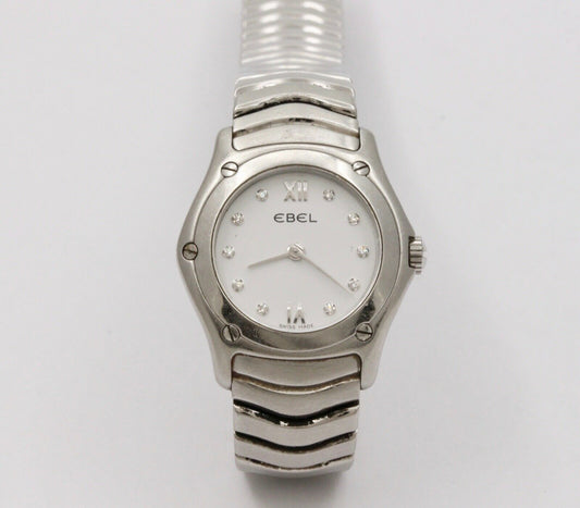A Classic Ebel Woman's 27 mm face Stainless Steel Classic Wave Watch