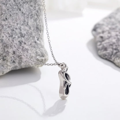 BalletGirl™: Scarpetta da Balletto Argento con dedica “A mia figlia”