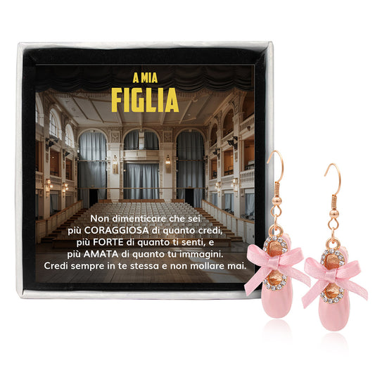 BalletGirl™: Scarpetta da Balletto Rosa con dedica “A mia figlia”