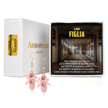 BalletGirl™: Scarpetta da Balletto Rosa con dedica “A mia figlia”