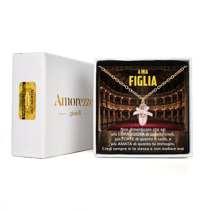 BalletGirl™: Scarpetta da Balletto Rosa con dedica “A mia figlia”