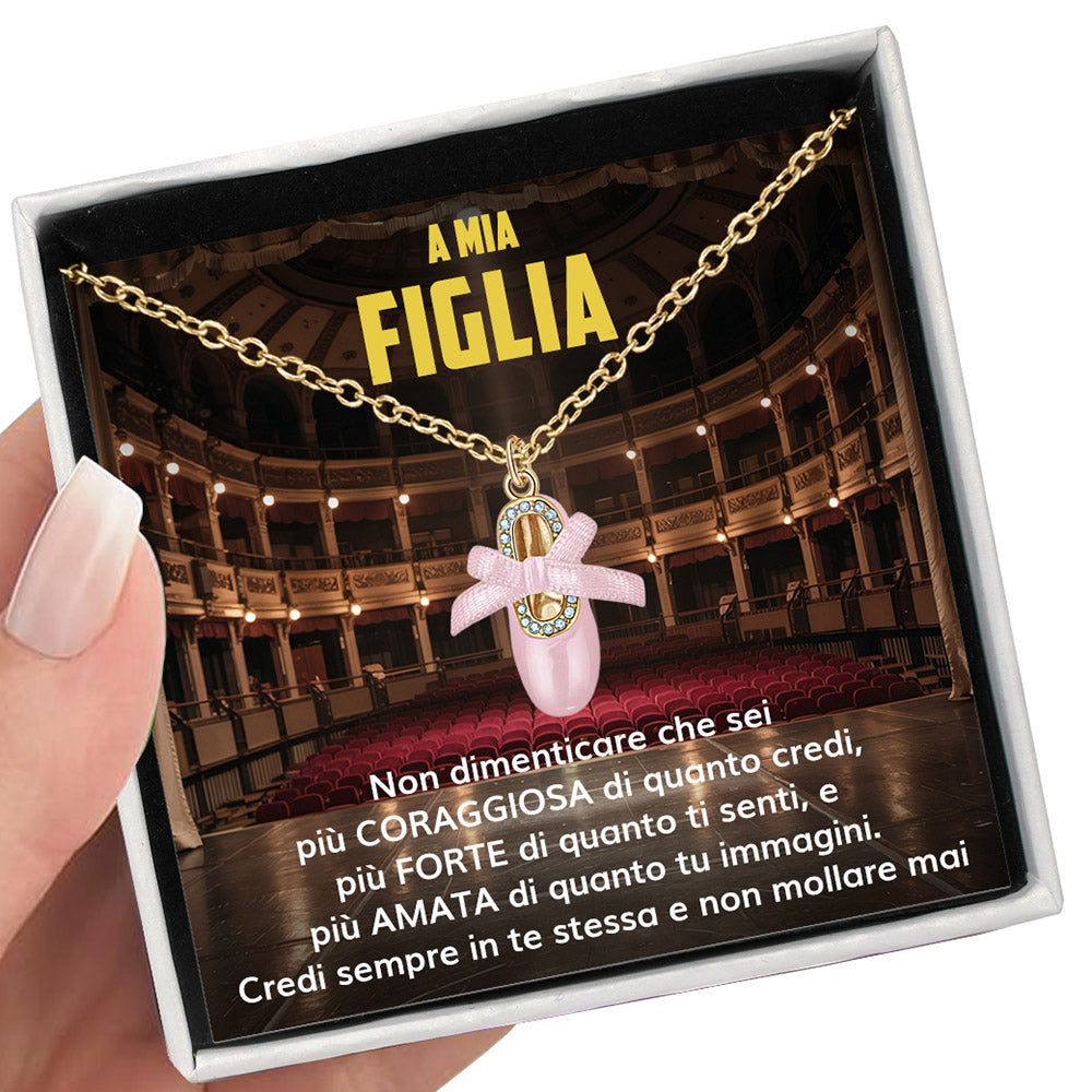 BalletGirl™: Scarpetta da Balletto Rosa con dedica “A mia figlia”