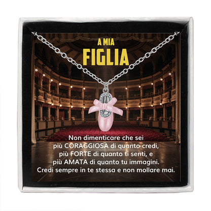BalletGirl™: Scarpetta da Balletto Rosa con dedica “A mia figlia”