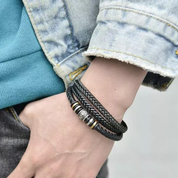 Bracciale in pelle "ti voglio bene per sempre" - Mamma e Figlio