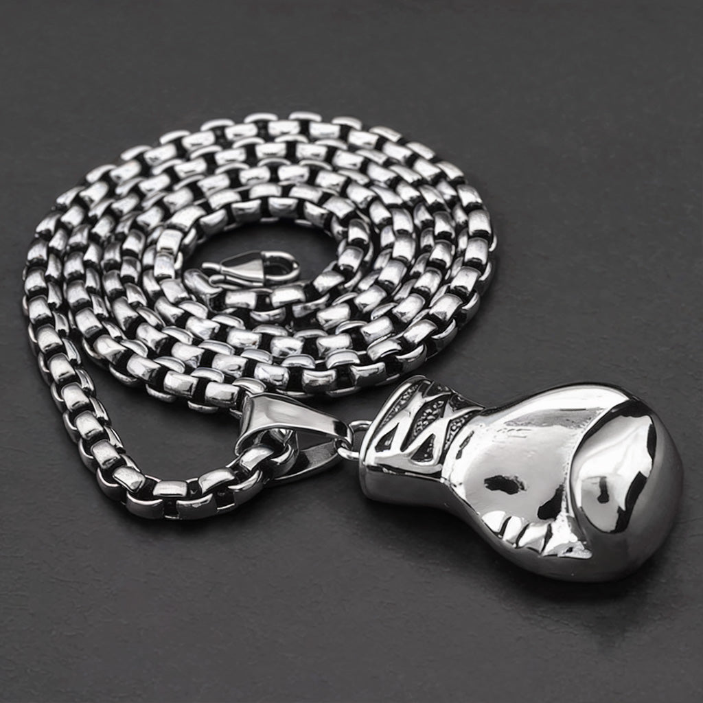 BoxeBoy™ Collana Guantone da Boxe con Dedica "A mio figlio"