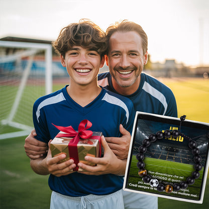 GoalBoy™ Bracciale regolabile pallone da Calcio con dedica "A mio figlio"