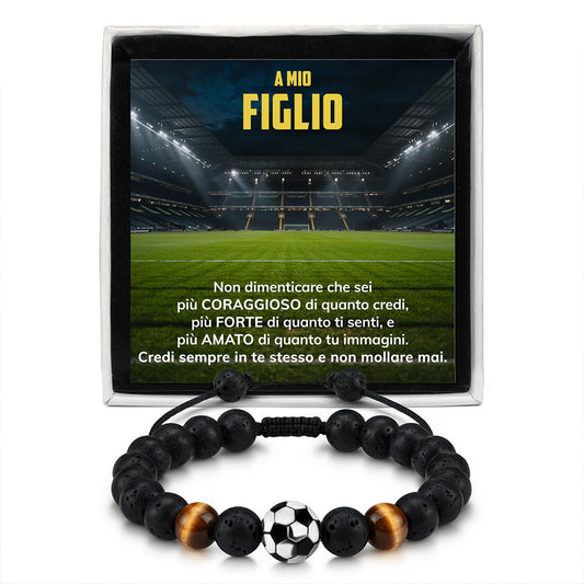 GoalBoy™ Bracciale regolabile pallone da Calcio con dedica "A mio figlio"