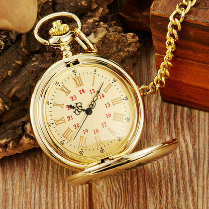 Orologio da taschino con dedica incisa "Al mio genero" - Oro