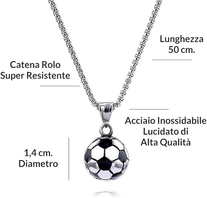 GoalBoy™ Collana pallone da Calcio con dedica "A mio figlio"