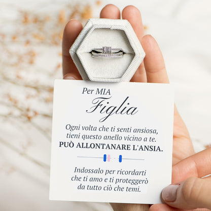 Anello Anti-stress MindfulRing™ con dedica "A mia figlia"