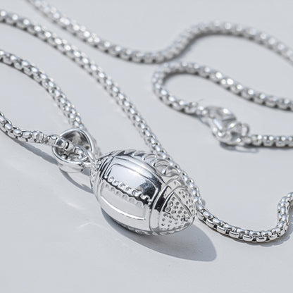 MetaBoy™ Collana pallone da Rugby con dedica "A mio figlio"